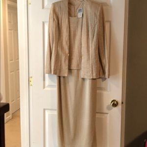 Formal Dress with jacket Gold